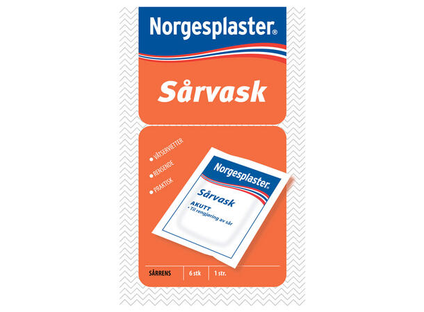 SCANSPORT Sårtvätt 1st 6-pack servetter till sårrengöring